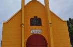 Igreja católica (pintada apropriadamente)em Oranjestad, Sint Eustatius - Caribe